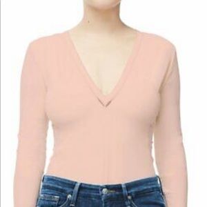 NWOT good American low down bodysuit in blush